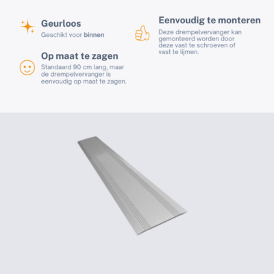 Alternative view of 0,3 x 10 x 100 cm Drempelvervanger, aluminium