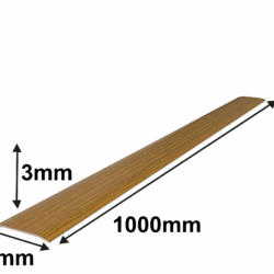 0,3 x 8 x 100 cm Drempelvervanger, Eiken