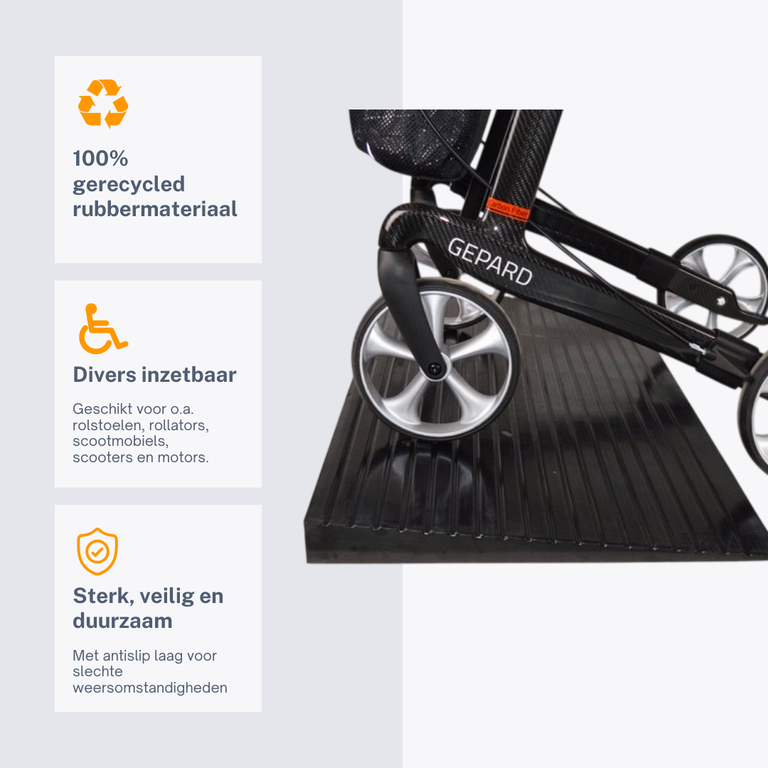 6 cm - Rubberen drempelhulp - Recht - Afbeelding 3