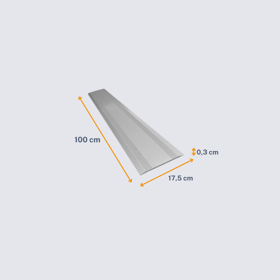 0,3 x 17,5 x 100 cm Drempelvervanger, aluminium - Afbeelding 4
