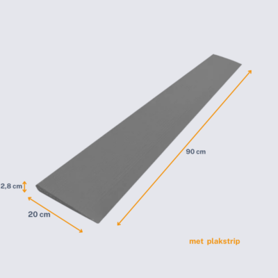 2,8 cm Gummy ramp - 900 mm breed met plakstrip