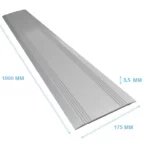 0,3 x 17,5 x 100 cm Drempelvervanger, aluminium 0,3 x 17,5 x 100 cm Drempelvervanger, aluminium