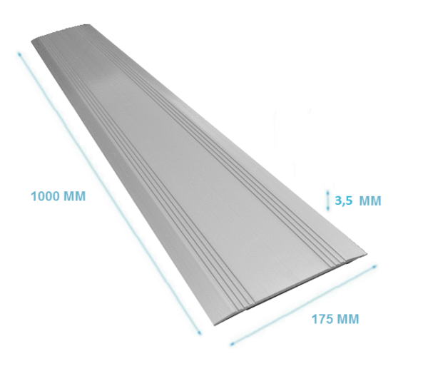 0,3 x 17,5 x 100 cm Drempelvervanger, aluminium