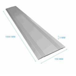 0,3 x 12,5 x 100 cm Drempelvervanger, aluminium