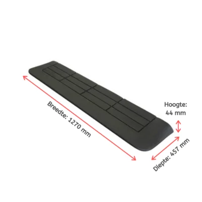 4,4x45,7x127 cm Drempelhulp rubber, 3 zijdig oprijdbaar - Afbeelding 3