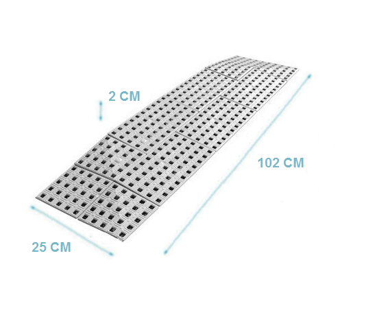 1,8cm (H) x 75cm (B) Drempelhulp binnen, 3 Zijdig