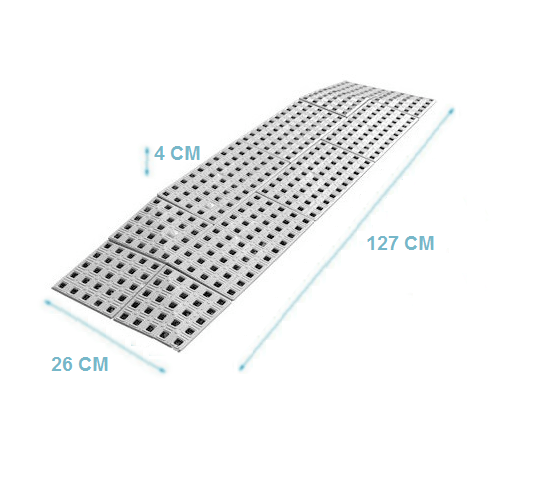 3,8cm (H) x cm (B75) Drempelhulp buiten, 3 zijdig