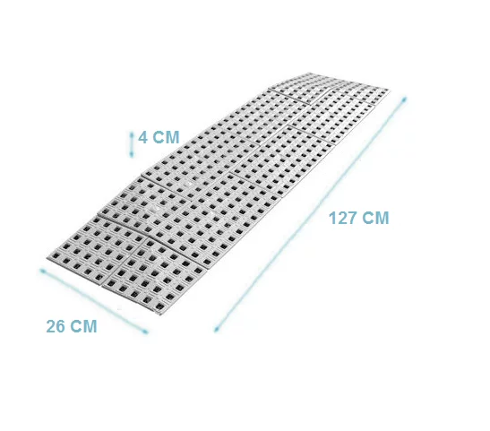 3,8cm (H) x 75cm (B) Drempelhulp binnen, 3 zijdig - Afbeelding 3