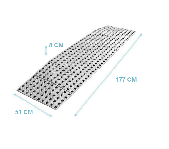 7,4cm (H) x 75cm (B) Drempelhulp buiten, 3 zijdig