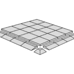 0 t/m 1,6 cm - Kit 3 - Hoek douchedrempel