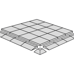 0 t/m 1,6 cm - Kit 3 - Hoek douchedrempel