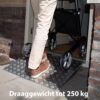 7 t/m 15 cm hoog en 79 cm breed Drempelhulp - tot 250 kg - aluminium