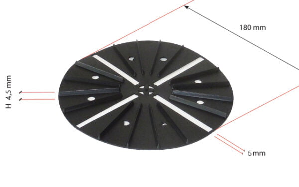 Pavedamper 4,5 mm - tegeldrager