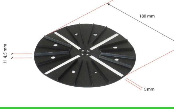 Pavedamper 4,5 mm - tegeldrager