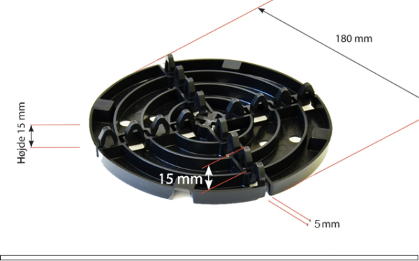 Pavepad 15 mm - tegeldrager