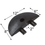 Eindkappen voor verkeersdrempel – 6 cm hoog – Rubber – zonder reflectoren