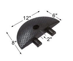 Eindkappen voor verkeersdrempel – 6 cm hoog – Rubber – zonder reflectoren
