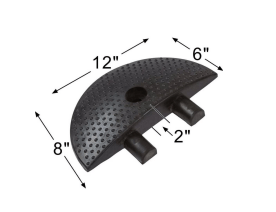 Eindkappen voor verkeersdrempel – 6 cm hoog – Rubber – zonder reflectoren