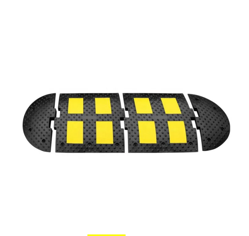 Eindkappen voor verkeersdrempel – 5 cm hoog - Rubber – zonder reflectoren - Afbeelding 2