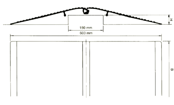 Aluminium drempelbrug - 1,5 tot 6 cm hoog