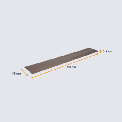 0,3 x 15 x 90 cm Drempelvervanger, aluminium - champagne kleur - Afbeelding 4