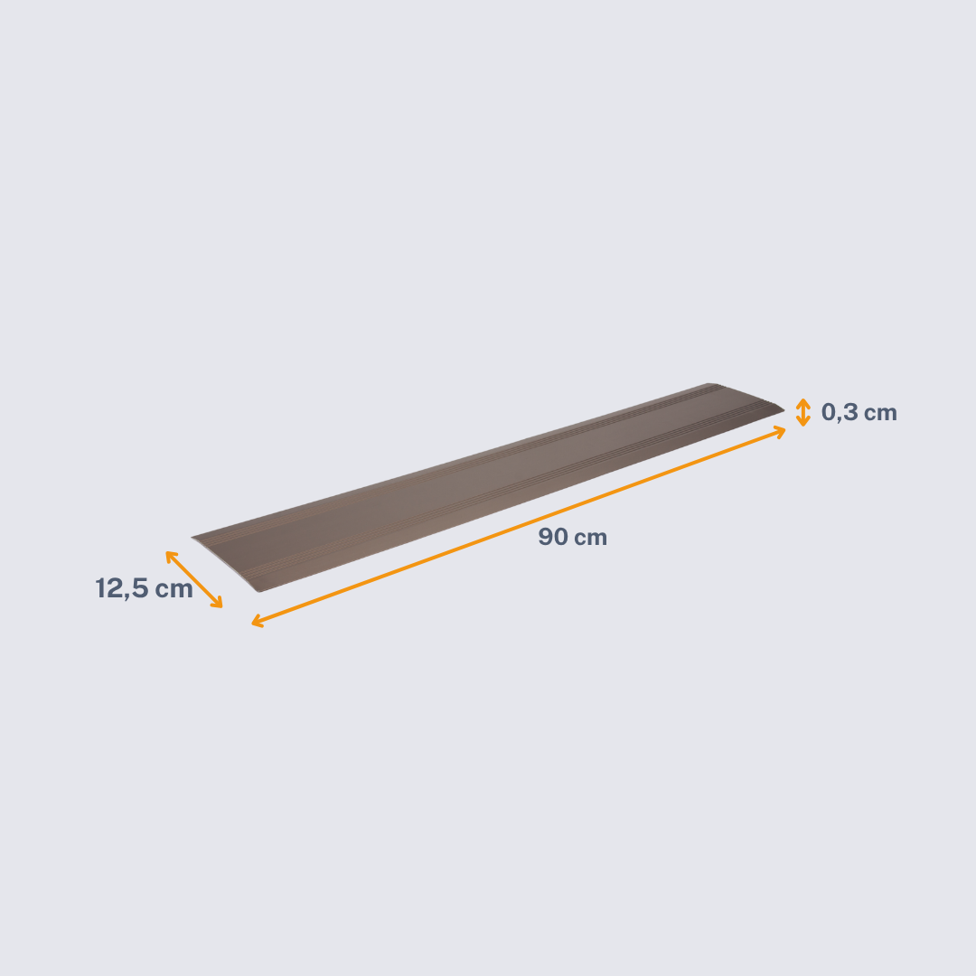 0,3 x 12,5 x 90 cm Drempelvervanger, aluminium - champagne kleur - Afbeelding 4